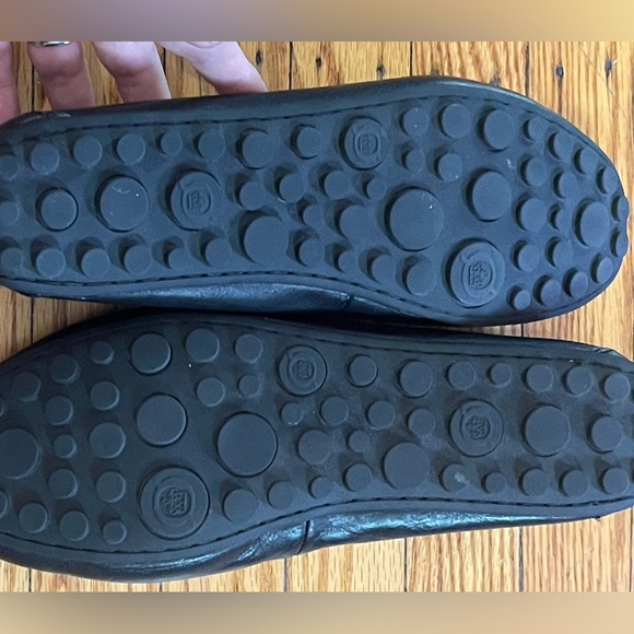 BORN Black Leather Slip On Loafer with Buckle - Picture 6 of 6